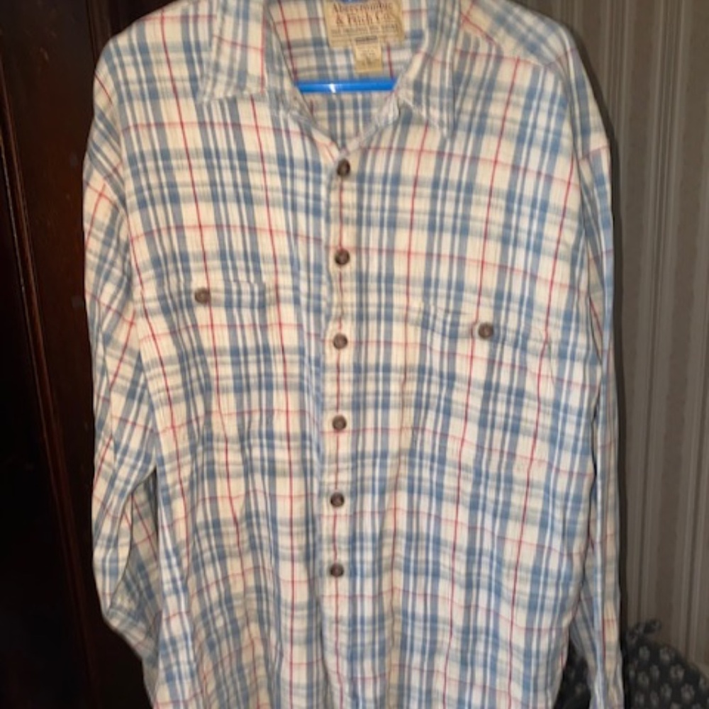 Abercrombie & Fitch Flannel Shirt - XL  "Original Big Shirt" - Picture 2 of 8